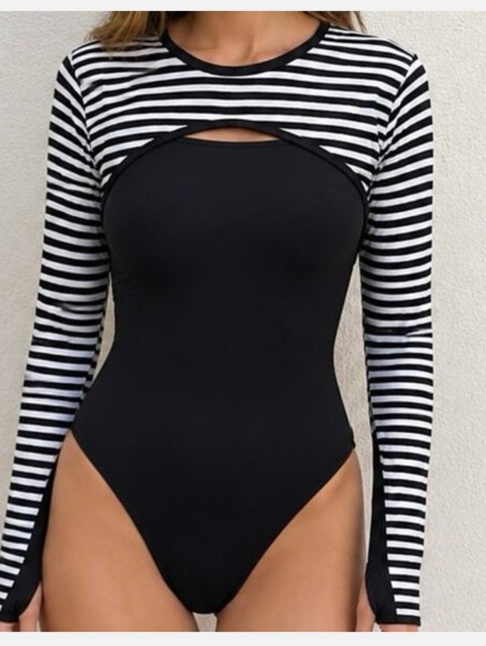 Coolibar Black And White Striped Swim Shrug Size 3X